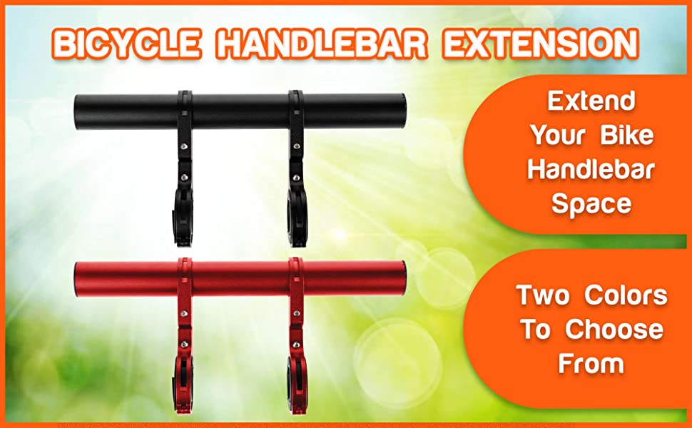 Bicycle Handlebar Extension (Black and Red)
