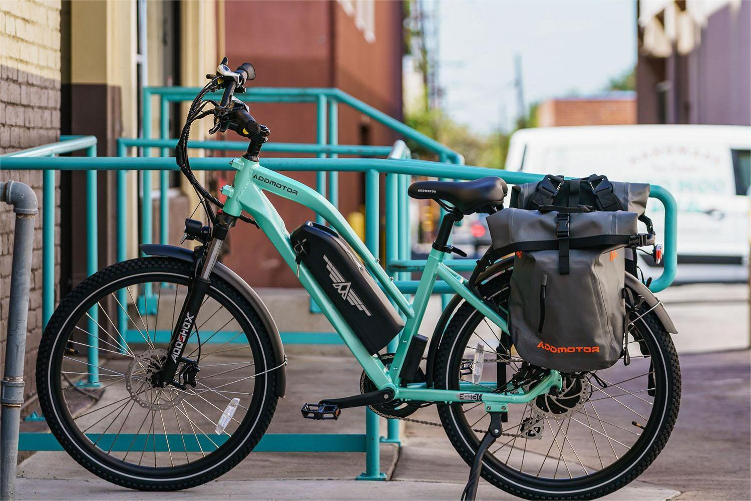 Citypro E-43 electric cmmuter bike Cyan Green