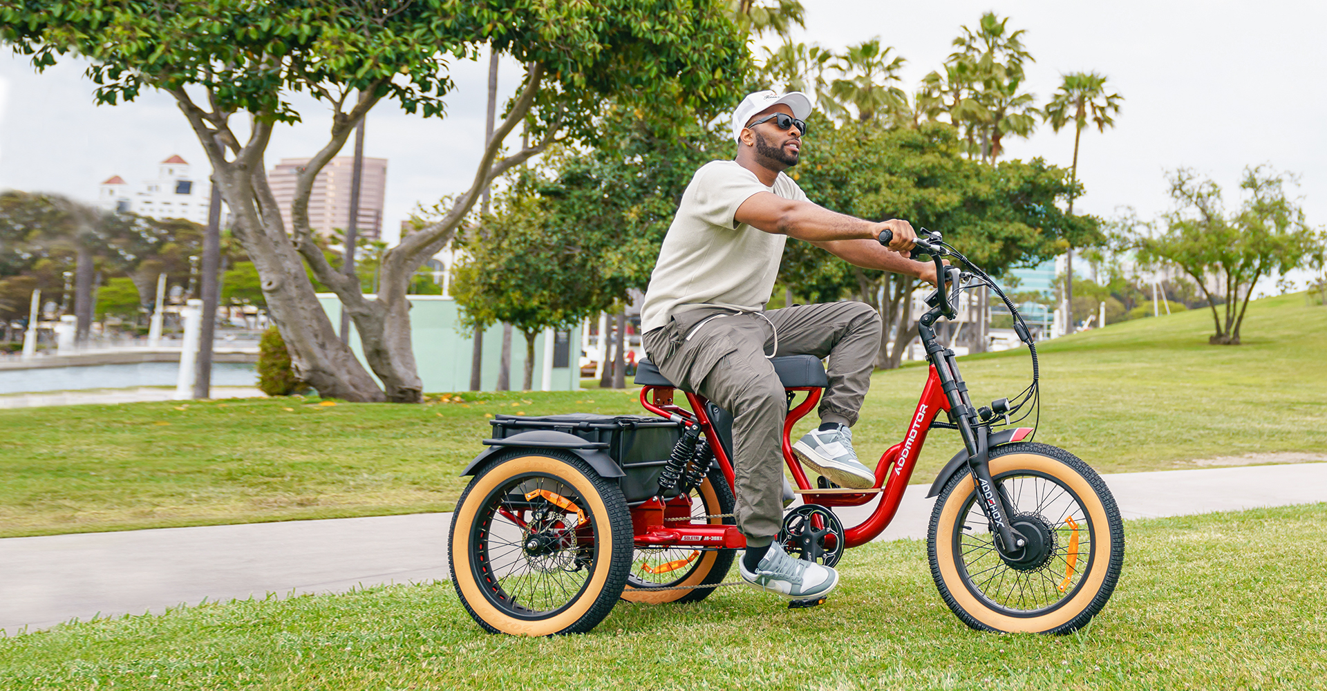 Soletri M-366X Electric Trike for Two Adults Red