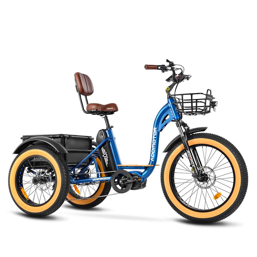 1000W Electric Trike - Grandtan Turbo Mid-drive E-Trike  Neptune Blue