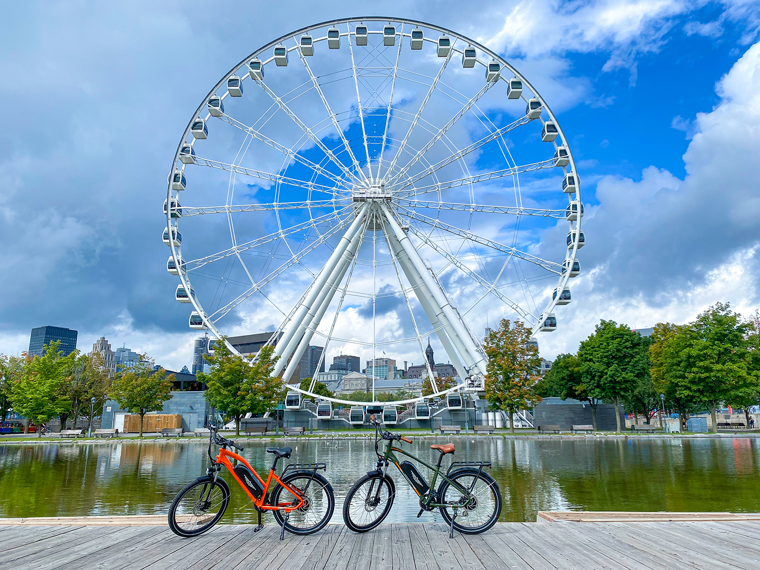 CityPro E-bike Step Thru Urban Citypro Electric Bike, Orange and  Army Green