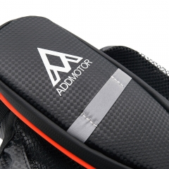 Close Up of the Water Bottle Holder Bag and Addmotor Logo