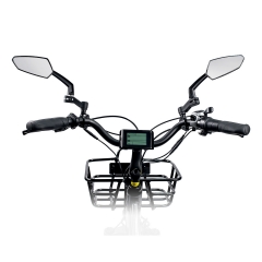 Addmotor Bicycle Handlebar Mirrors - High-Quality Stainless Steel, Glass, and Plastic Construction for Safe Riding
