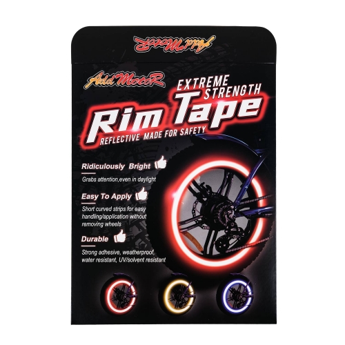 Rim Reflective Tape Stripes 26inch Red