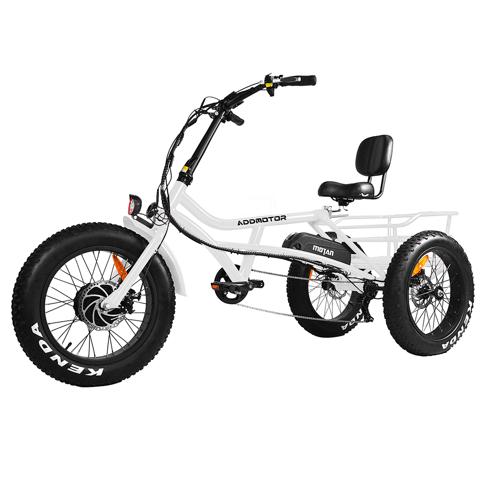 M-360 Semi-Recumbent Electric Trike Pearl White