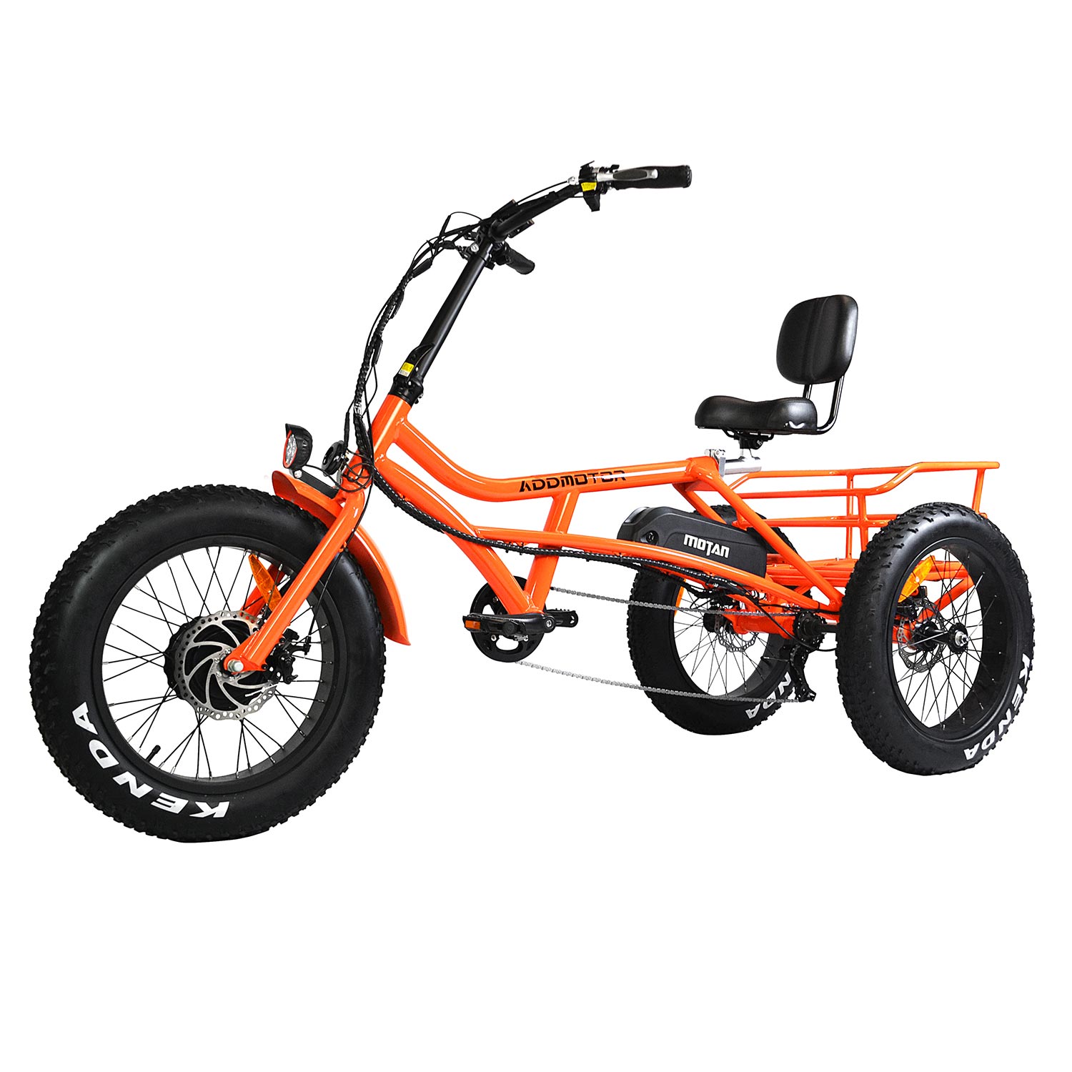 M-360 Adult Semi-Recumbent Electric Trike 2023 Orange