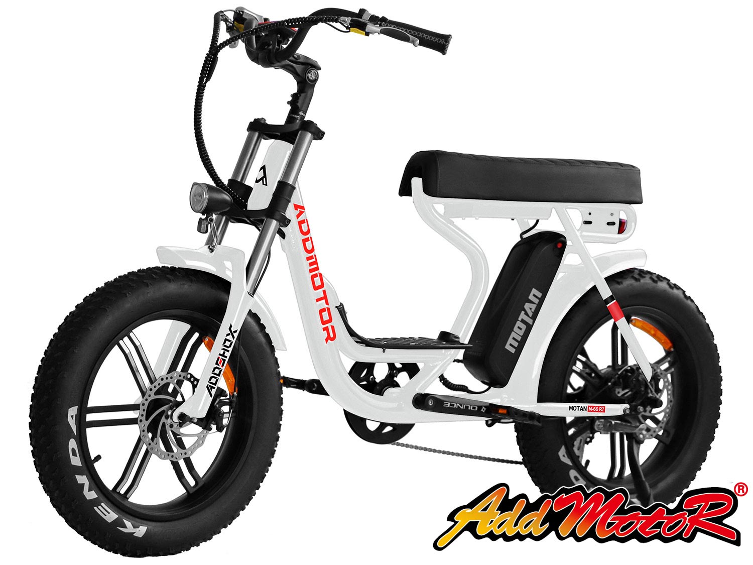 M-66 Electric Bike with Long Range In White