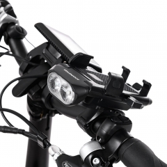Headlight of the Multifunctional Phone Holder For Bicycle when Mounted on the Handlebar