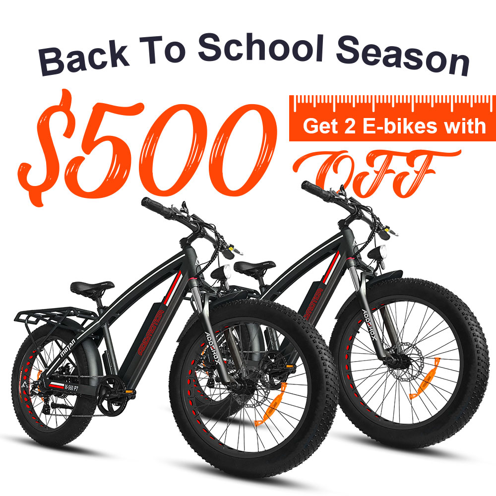 【Back To School Season】Two Black M-560 P7 Hunting E-Bike