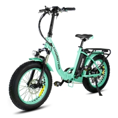 MOTAN M-140 P7 Folding Electric Bike - Cyan Green