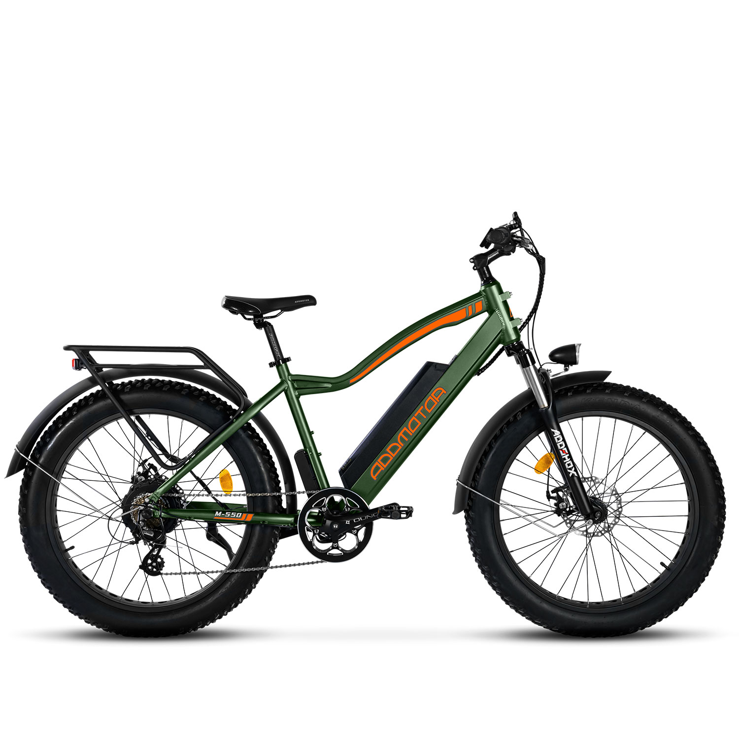 Addmotor M-550 Electric Bike All-terrain Fat Tire Ebike for Daily Commute and Adventures, Army Green-image-M-550-P7-SAG