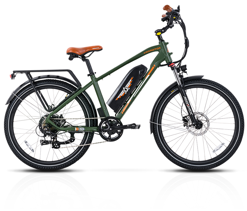 Army Green Citypro E-53 Long Range Commute Adult Ebike