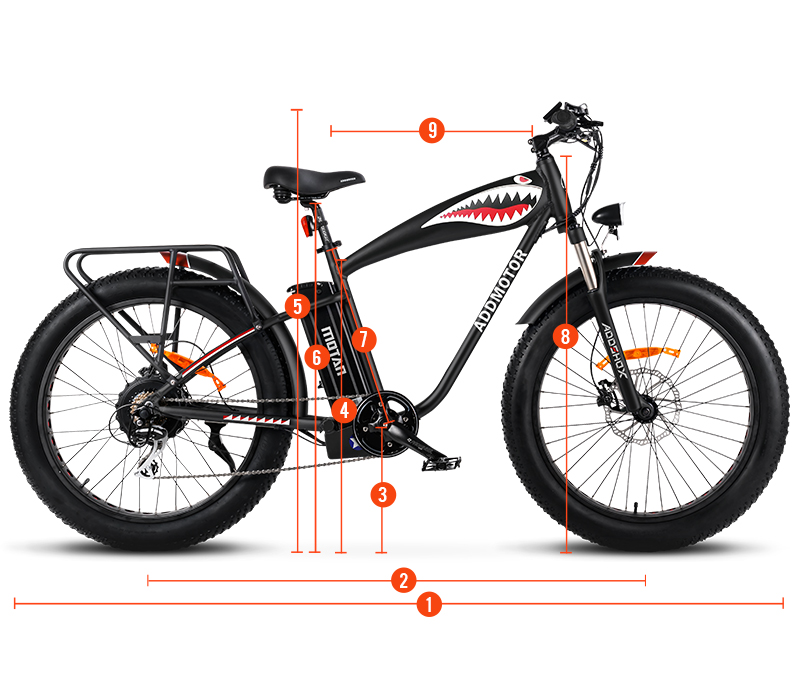 Addmotor M-5500 ebike Measurement