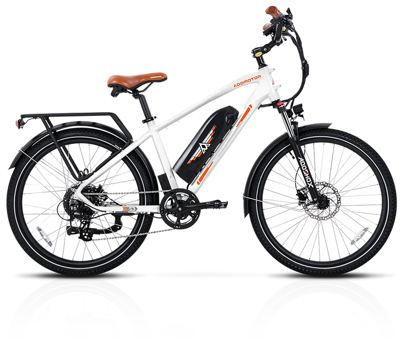 White Citypro E-53 Long Range Commute Electric Bicycle