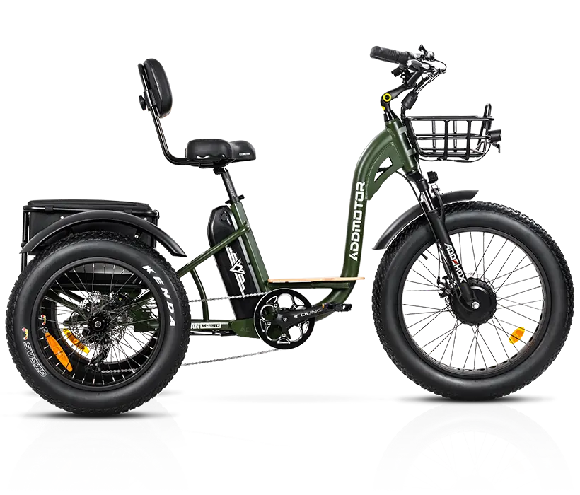 M-340 color display-army green Grandtan Electric Trike