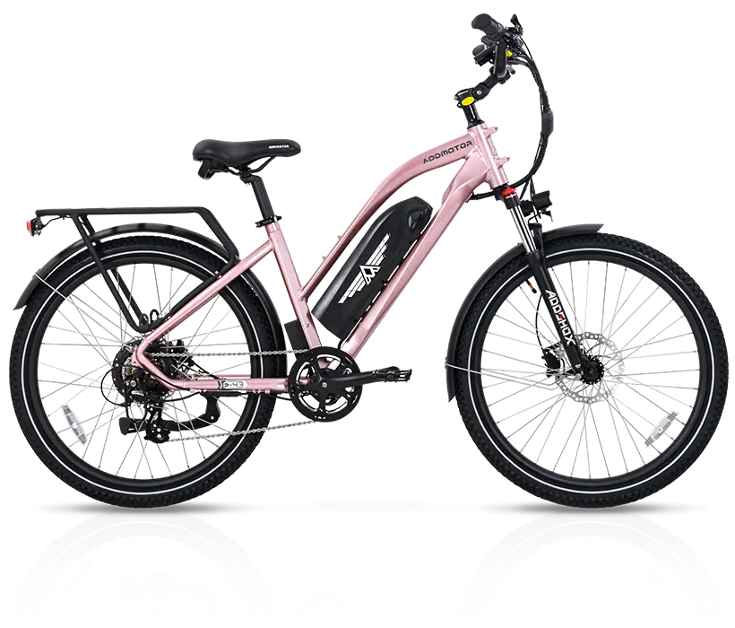 Addmotor Citypro E-43 Commuter Step-thru Electric Bicycle Rose Gold