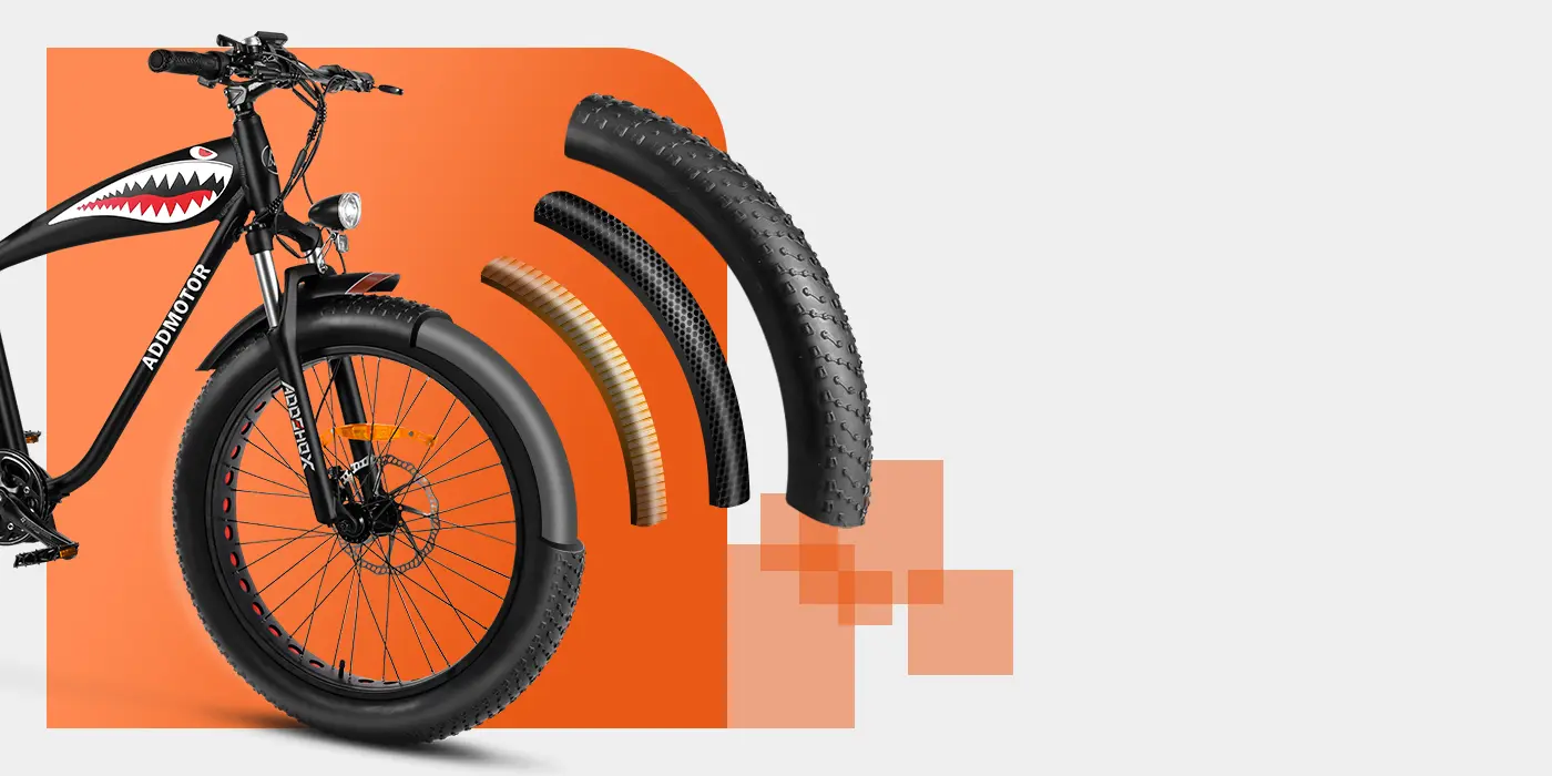 All Terrain Fat Tire Ebike with 26x4 Kenda Fat tire