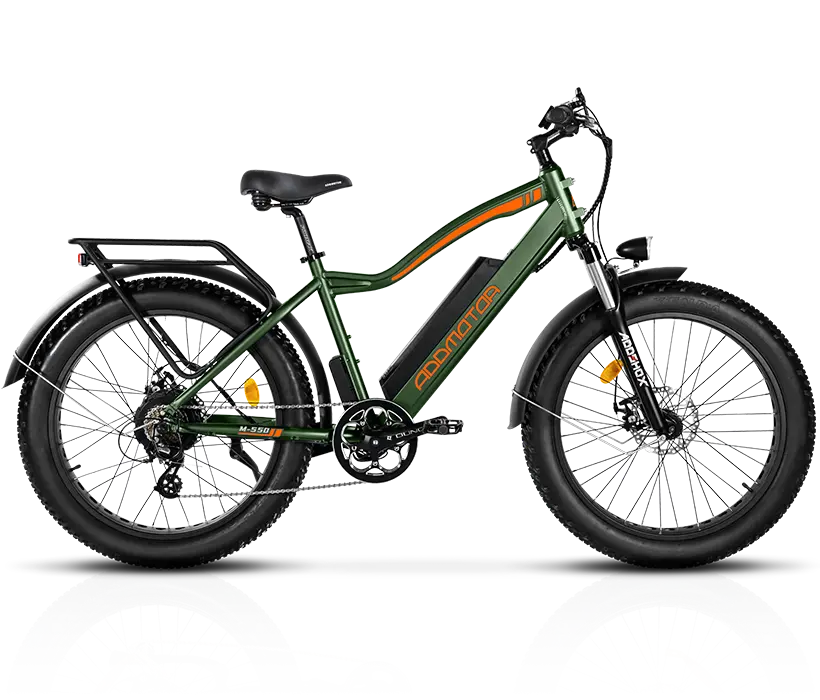 Addmotor M-550 All Terrain Fat Tire Electric Bike in Army green