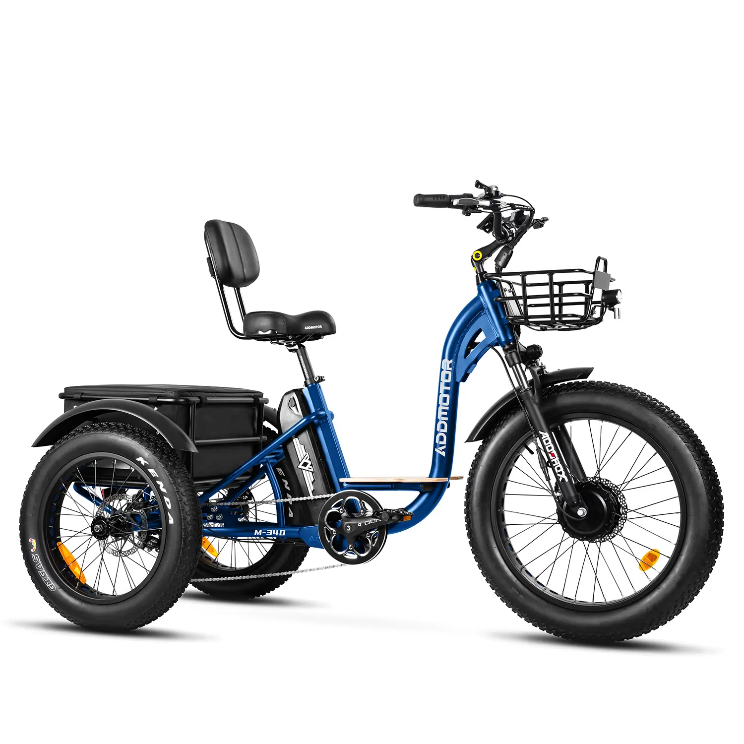 Grandtan M-340 Electric Fat Tire Trike In Neptune Blue