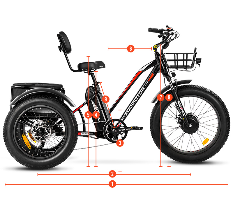 measurement image of triketan M-350 etrike