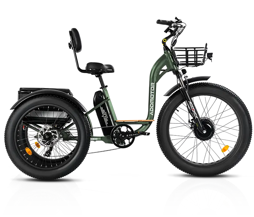 Grandtan M-340 Electric Trikes for Adult In Army Green
