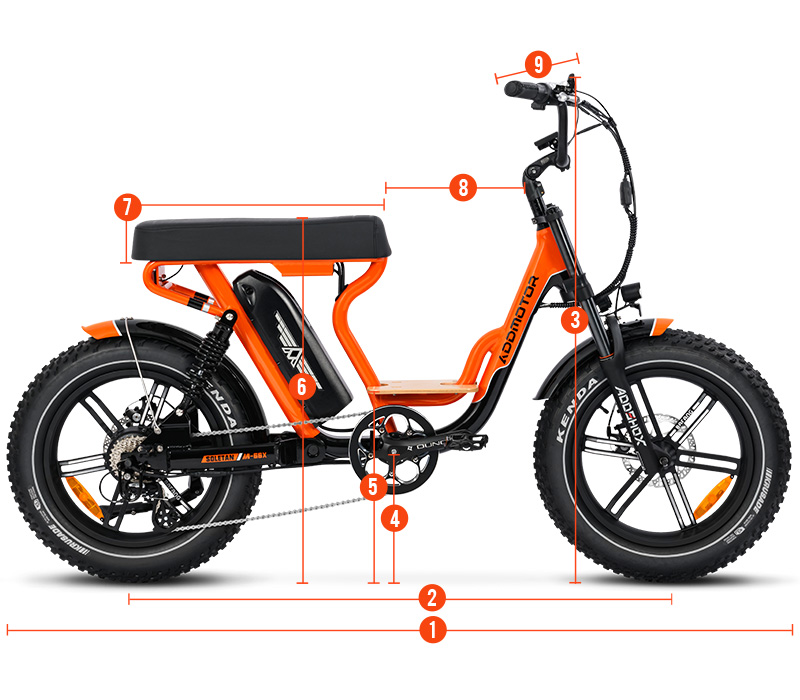 cruiser soletan m66x ebike mensurement