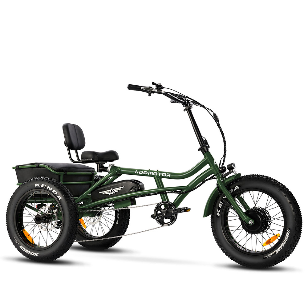 M-360 Adult Semi-Recumbent Electric Trike 2023 Army Green