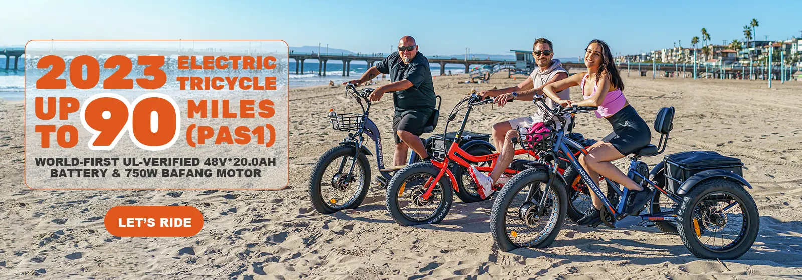 electric trike m-360 semi-recumbent fat tire electric trike for adults