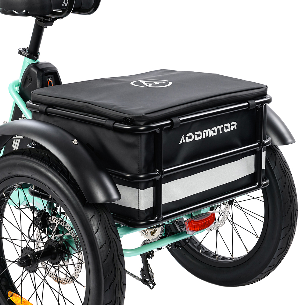 electric tricycle with rear bag