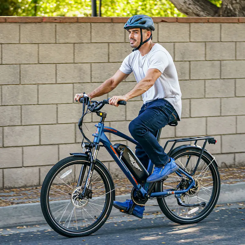 Citypro E-53 Long Range Urban Electric Bike In Blue