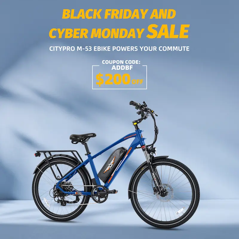 Citypro E-53 Long Range Urban Electric Bike In Blue