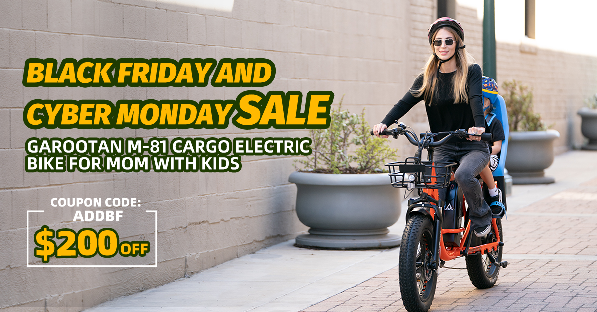 long tail cargo ebike m-81 in Orange