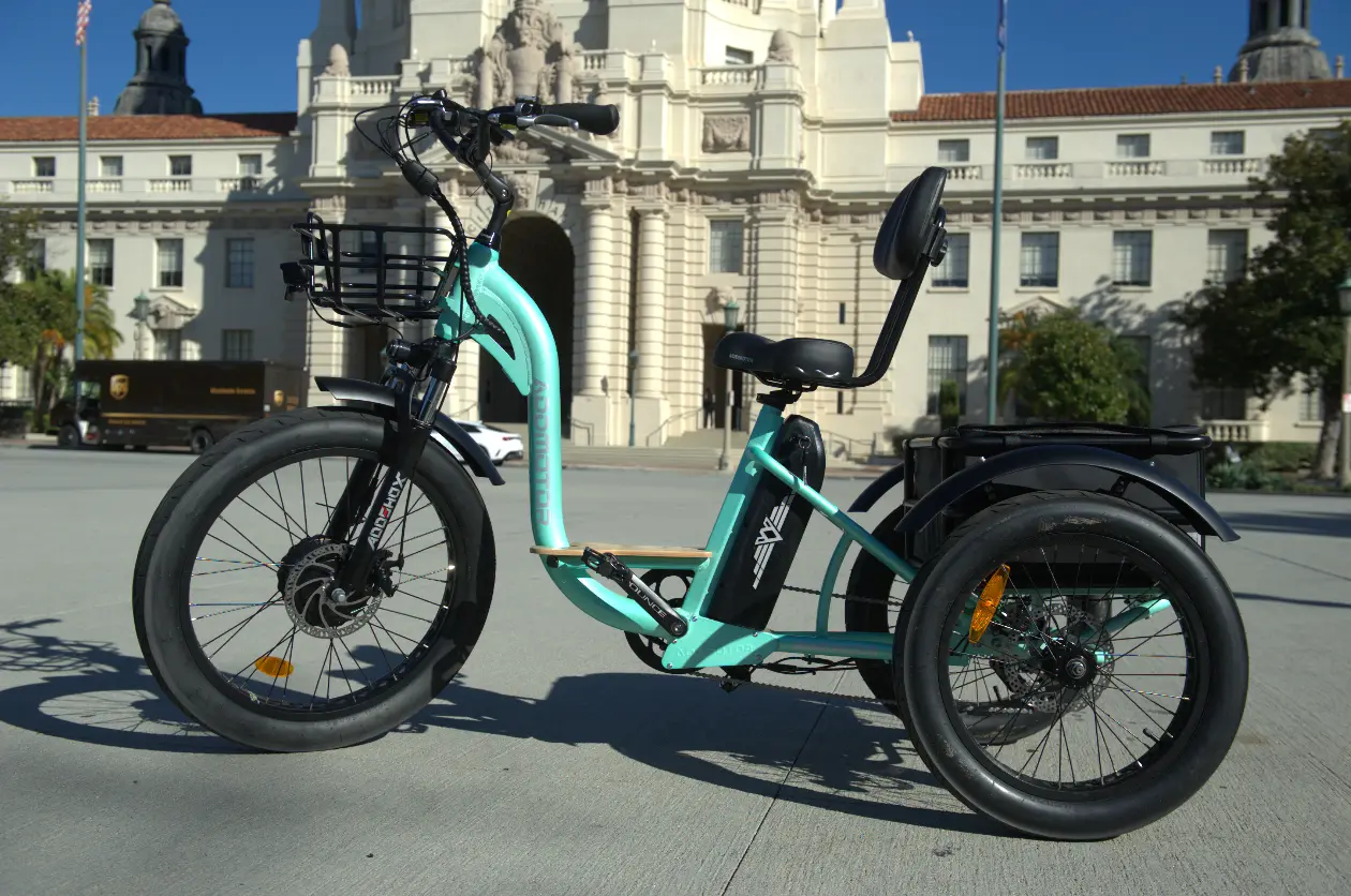 Grandtan M-340 Electric Trikes for Adult In Cyan Green