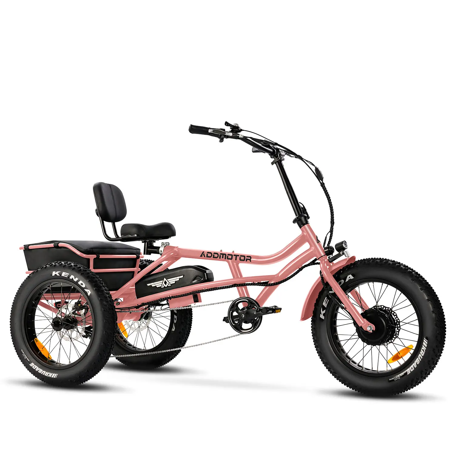 M-360 Adult Semi-Recumbent Electric Trike 2023 Rose Gold