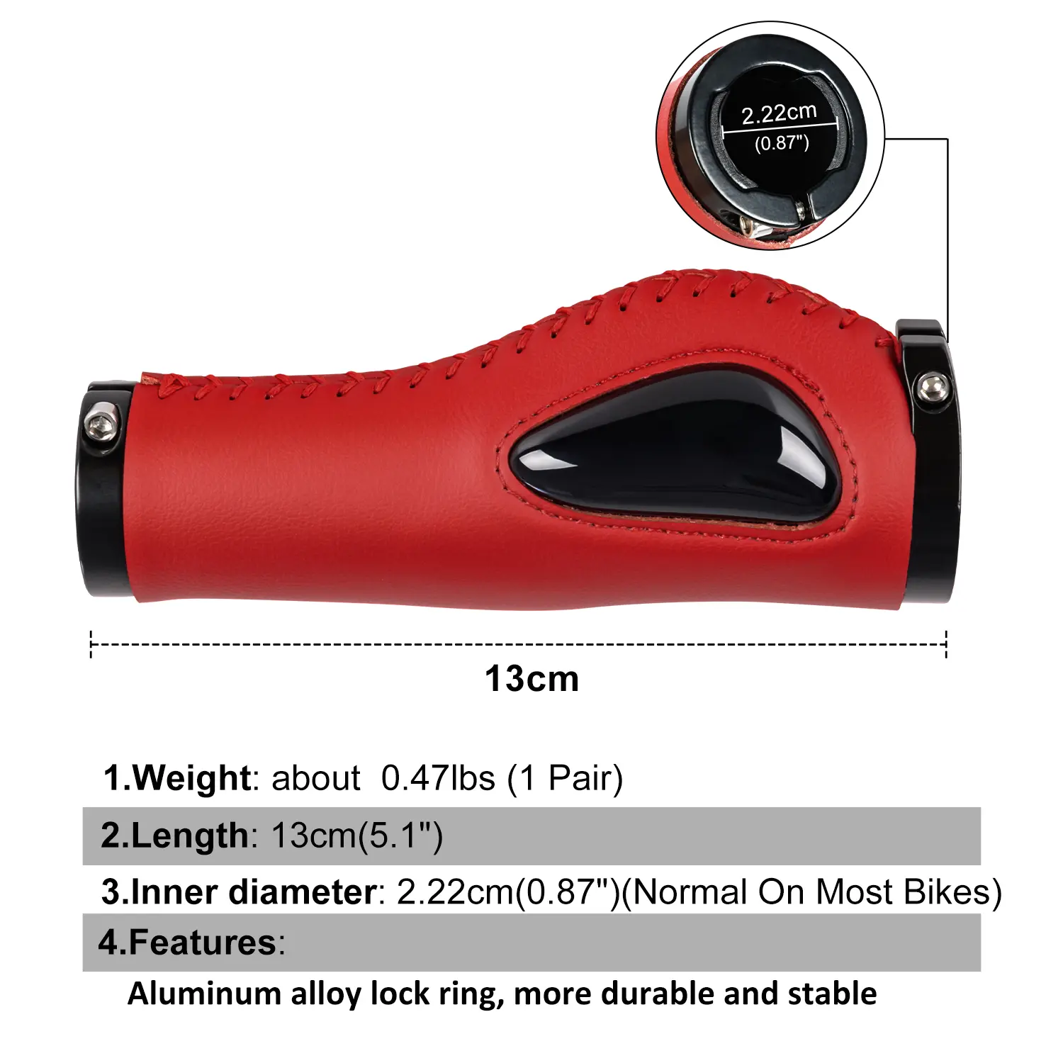Universal Bike Grips - Fit Most Bicycles, Effortless Installation, Durable PVC Rubber, Non-Slip for Comfortable Rides