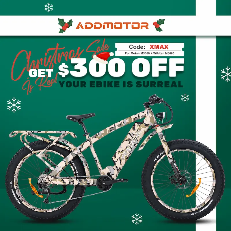 Wildtan M-5600 fat tire electric bike in camo