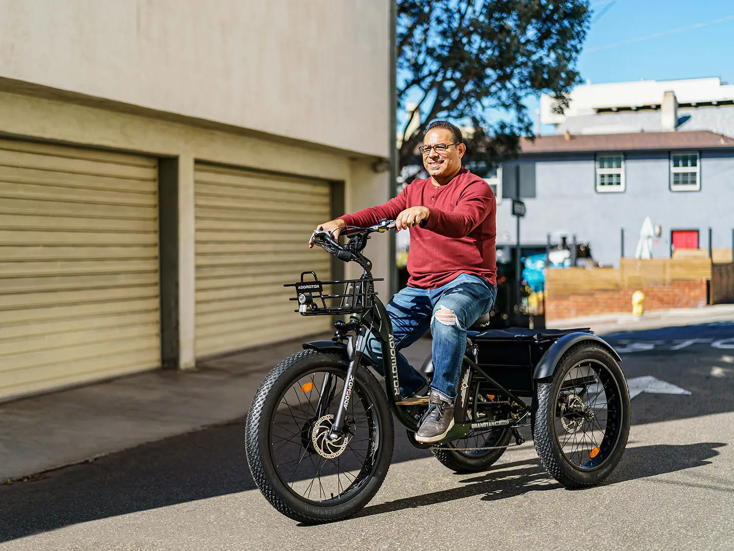 Grandtan M-340 Electric Trikes for Adult In Army Green