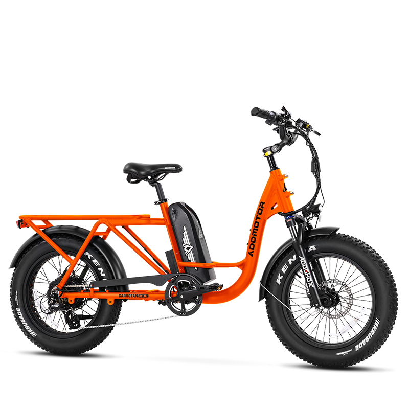 addmotor m-81 cargo ebike in organge color