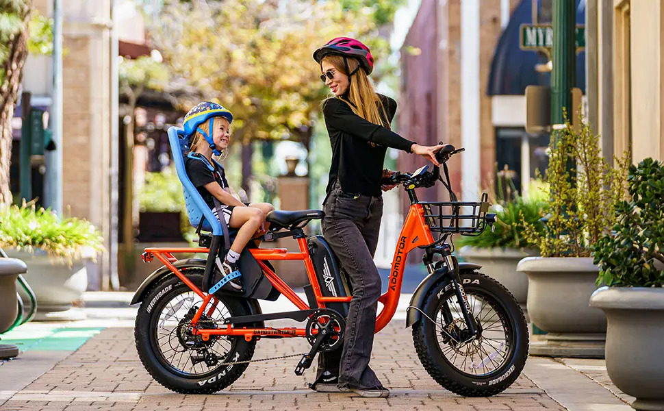 GAROOTAN M-81 Cargo Electric Bike In Orange