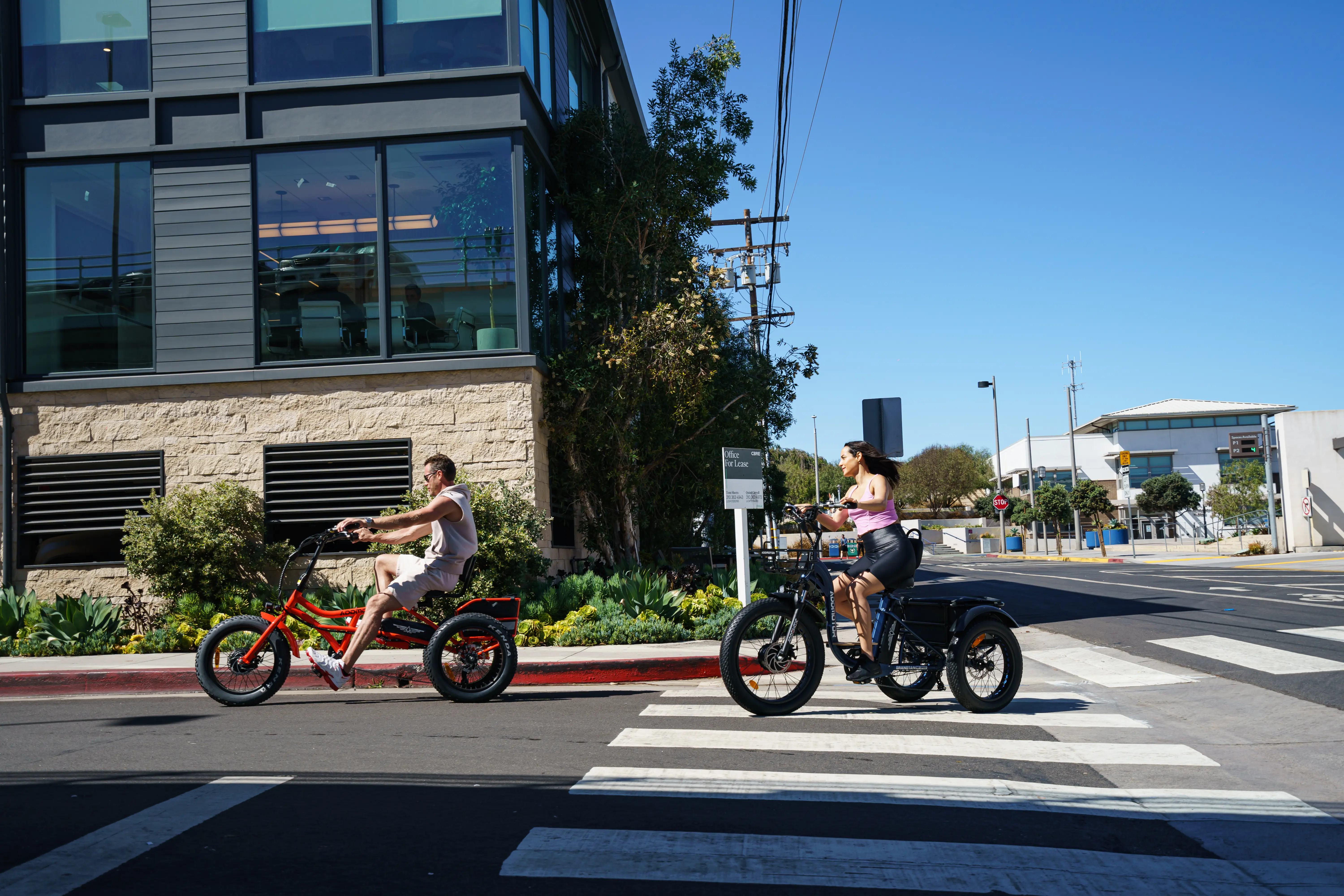 m-360 semi-recumbent fat tire electric trike