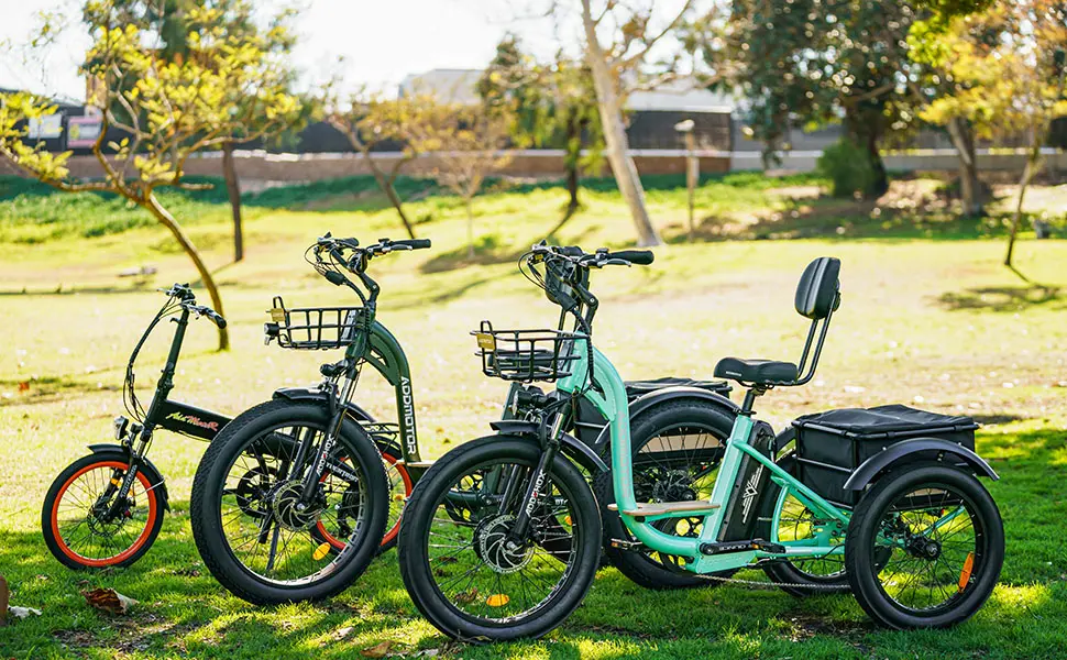 Grandtan M-340 Electric Trikes for Adult In Cyan Green