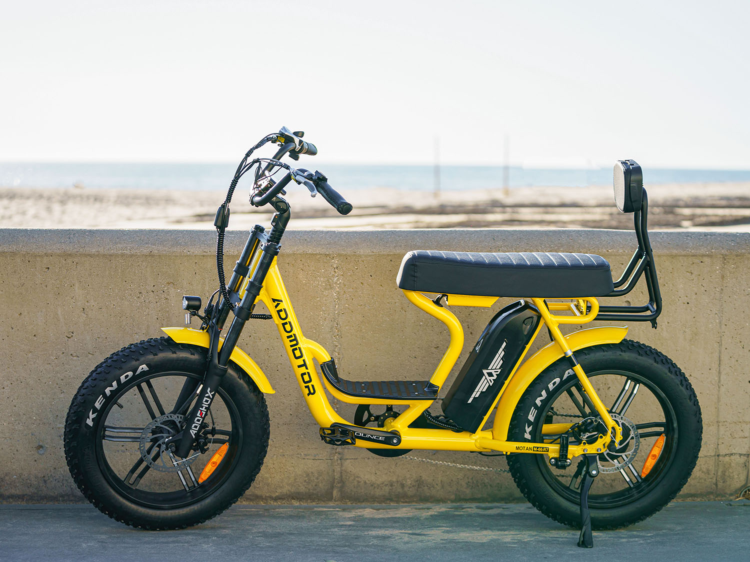 M-66 Electric Bike with Long Range In Yellow