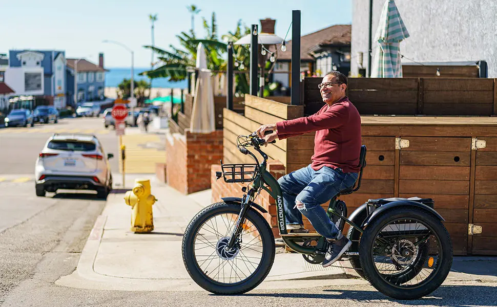 Grandtan M-340 Electric Trikes for Adult In Army Green