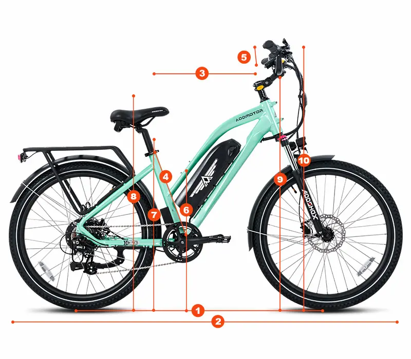 Measurements Of Lightweight Step-thru Two Wheel Bike
