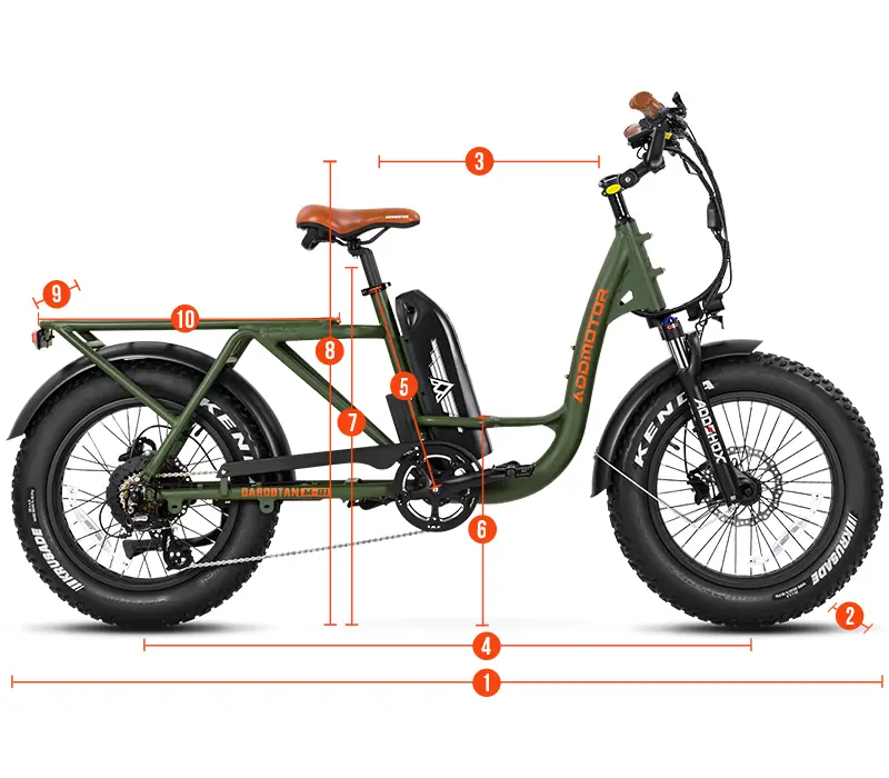 measurement of M-81 Best Step-thru Large Capacity Cargo Adult Electric Bike