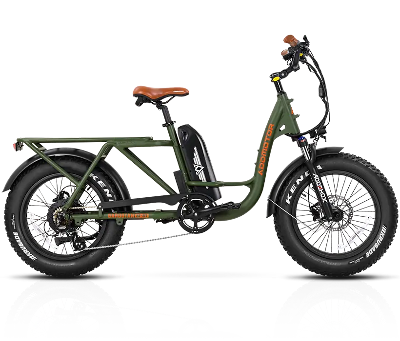 army green m-81 Step-thru Adult Cargo Ebike