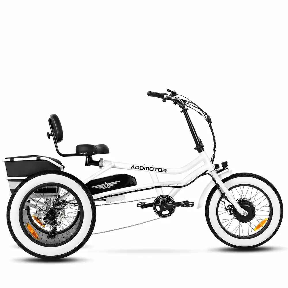 M-360 Adult Semi-Recumbent Electric Trike 2023 White