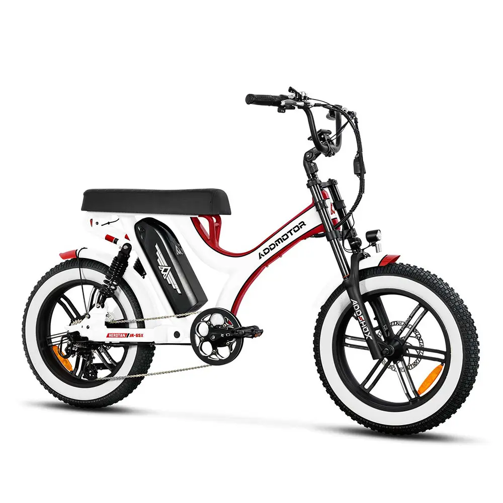 EB65X70 HEROTAN M-65X Cruiser Electric Bike Pearl White sku EB65X70