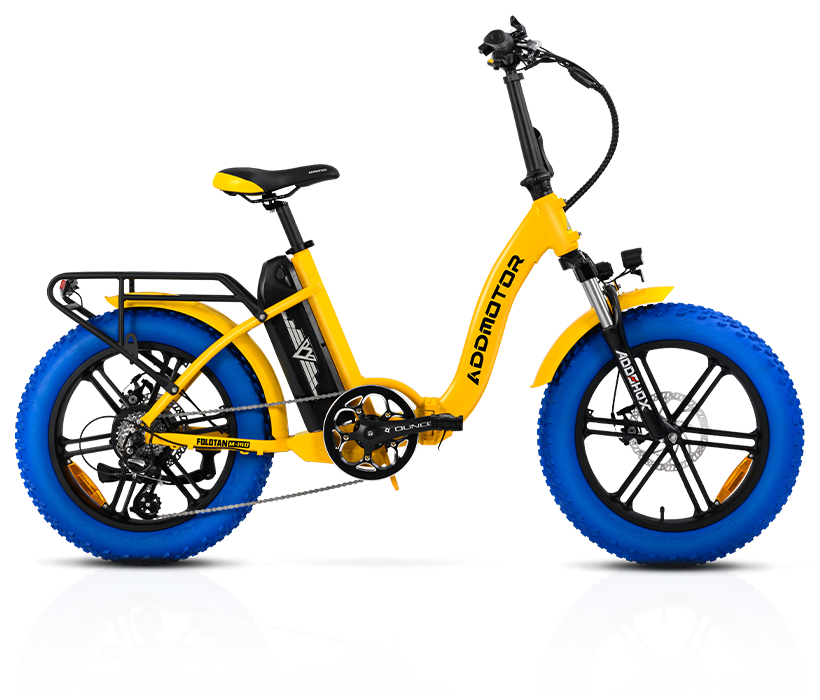 Yellow FOLDTAN M-140 Addmotor Folding Electric Bicycle
