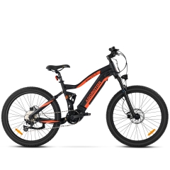 HITHOT H3 Full Suspension Electric Mountain Bike in orange
